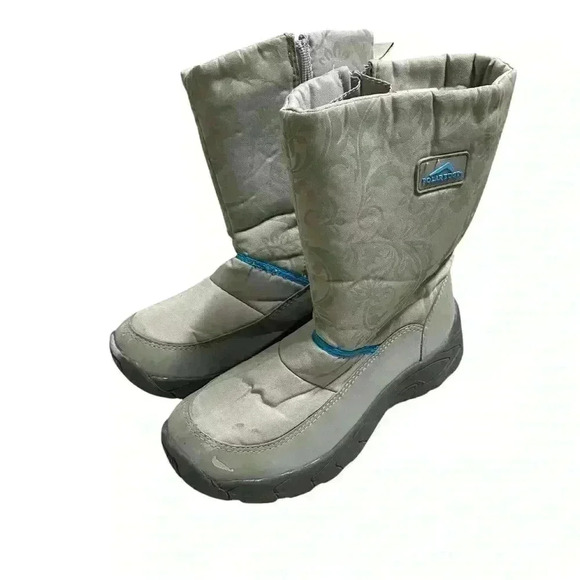 Polar Edge Women’s Winter Snow Boots Size 8 Light Grey Rubber Soles Ski Outdoor - Picture 1 of 8